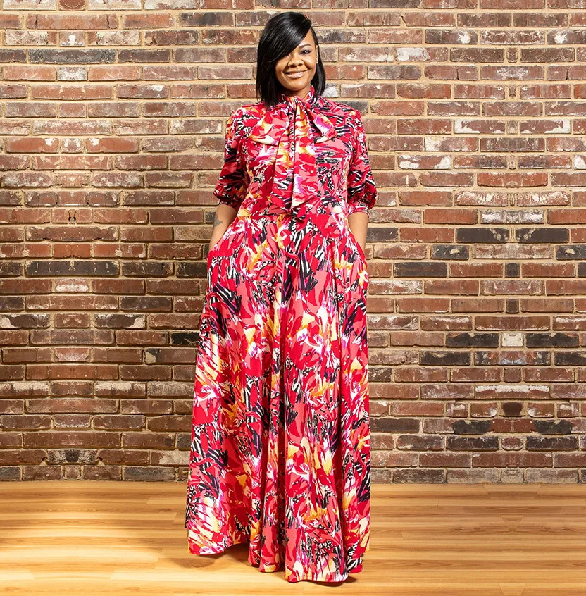 

African Design Dashiki Print Dress Bazin Party Robe Gowns Africa Office Long Maxi Dresses Ankara Riche Lady Traditional Hipster