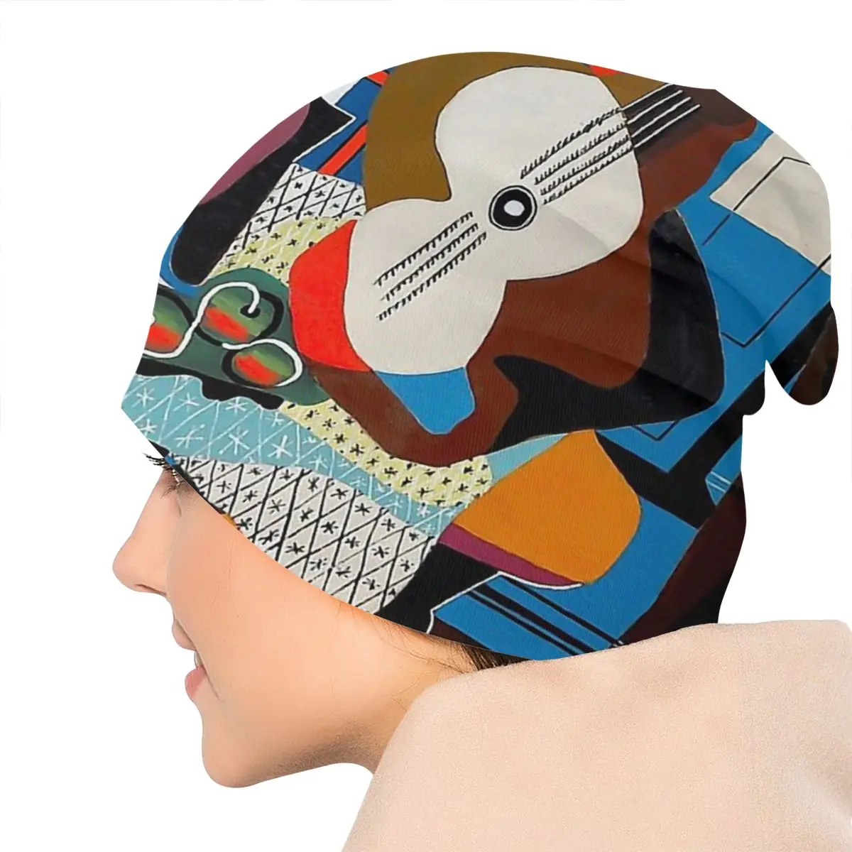 

Mandolin And Guitar 1924 Artwork Picasso Painter Unisex Bonnet Winter Warm Outdoor Hats Double Layer Thin Hat Breathable Caps