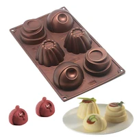 silicone 6 hole chocolate cake mold tool for baking jelly pudding dessert mousse handmade soap frozen ice