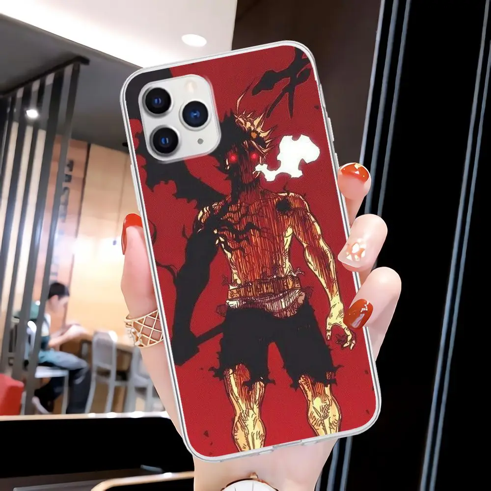 

Hot Black Clover Anime Transparent Mobile Phone Case For Iphone 12 11 Pro Xs Max 6s 7 8 Plus Xr Xs X 5s Se 2020 Clear Cover