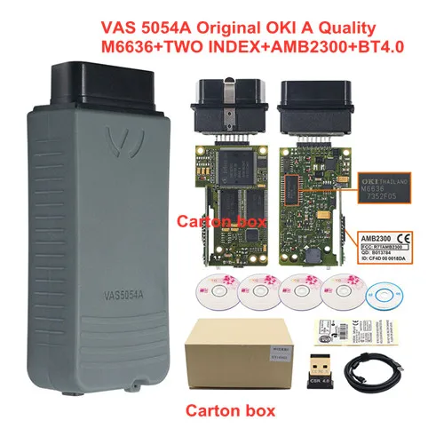 5054a OKI полный чип Keygen 5054A Bluetooth AMB2300 ODIS V5.1.3 5054A Поддержка UDS протокол OBD2 диагностический инструмент - Цвет: OringalA OKI Carton