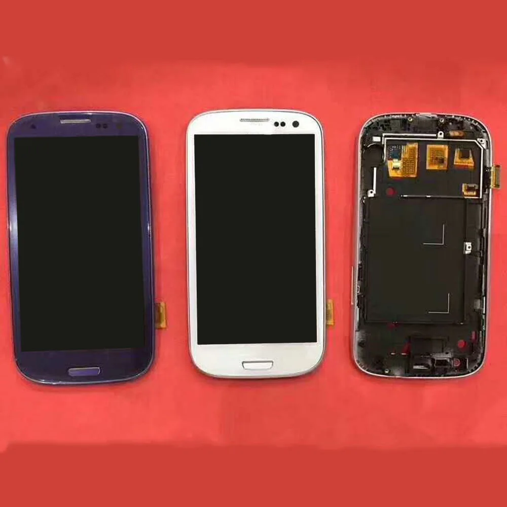 ЖК дисплей для Samsung Galaxy S3 i9300 дигитайзер сенсорного экрана в сборе с рамкой samsung S