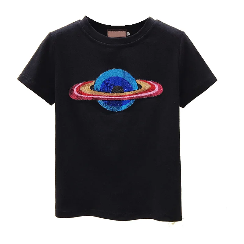 

Fashion T Shirt Women Korean Streetwear Boho Summer Tops Harajuku Ropa Mujer Black