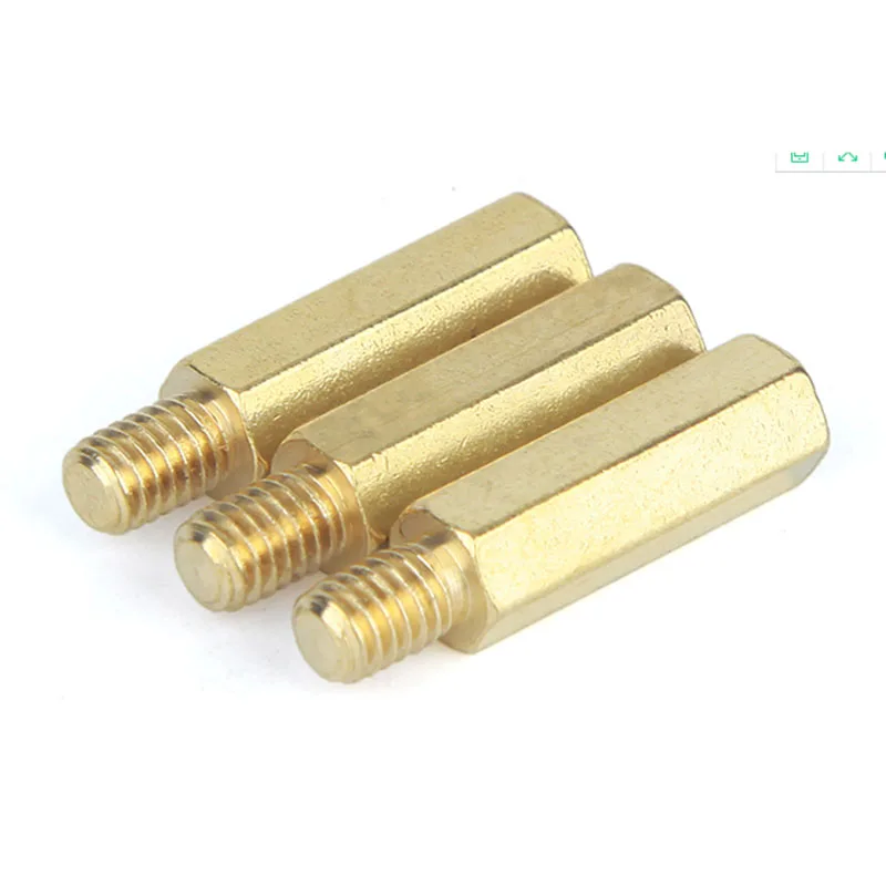 100 יח'\חבילה M3 * L (4-60) + 6 hex פליז spacer זכר נקבה stand off ברגים לוח הרבעה עמודת משושה