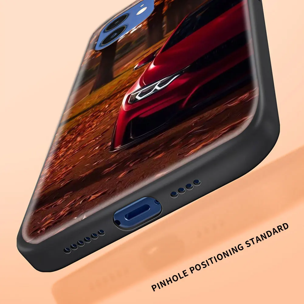 

Phone Case For Apple iPhone 11 Pro 12 Pro Max XR 7 8 SE 2020 X XS Max 6 7 8 Plus Luxury Black Shell Cover Blue Red Car for