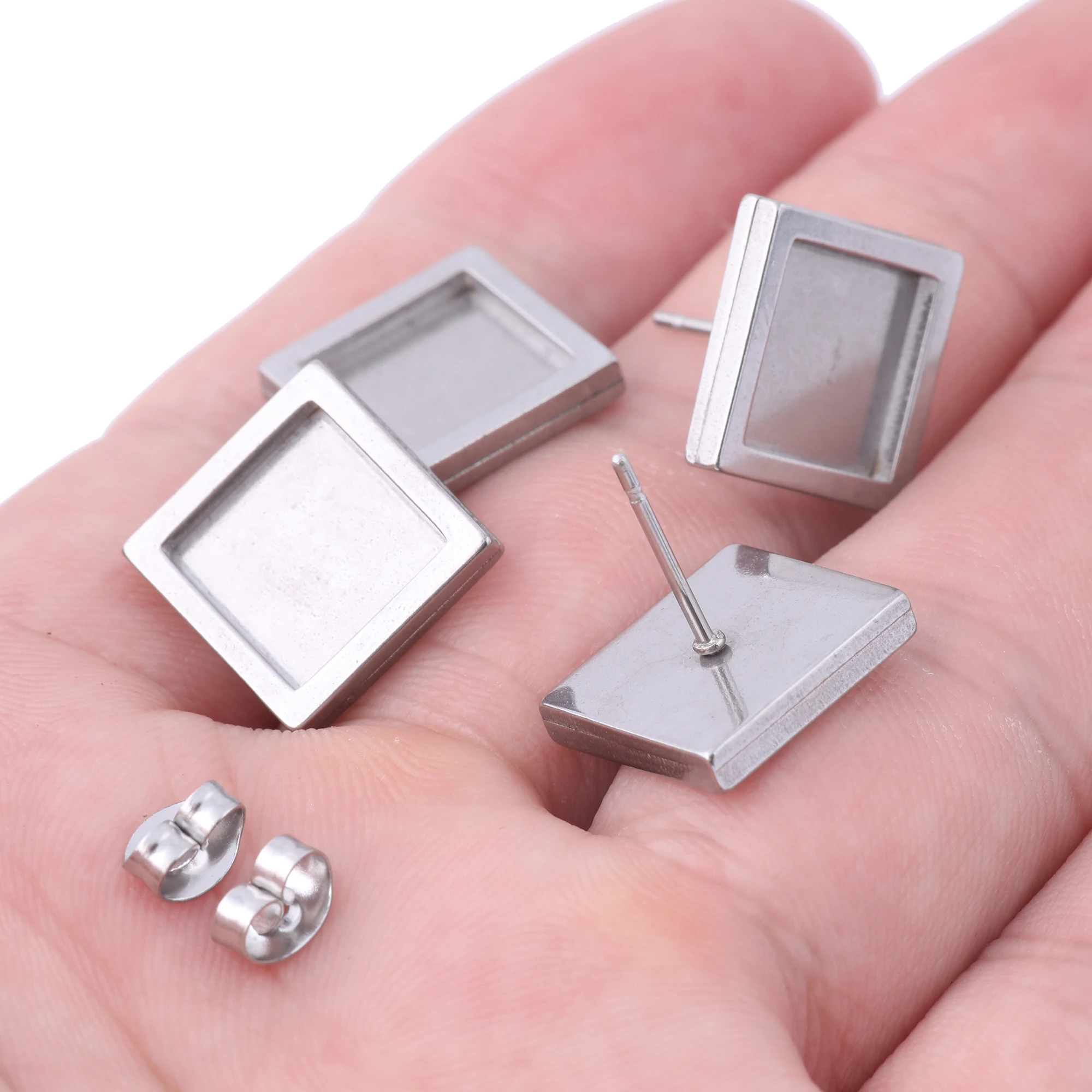 10 шт. заготовки для сережек-гвоздиков из нержавеющей стали мм | Украшения и