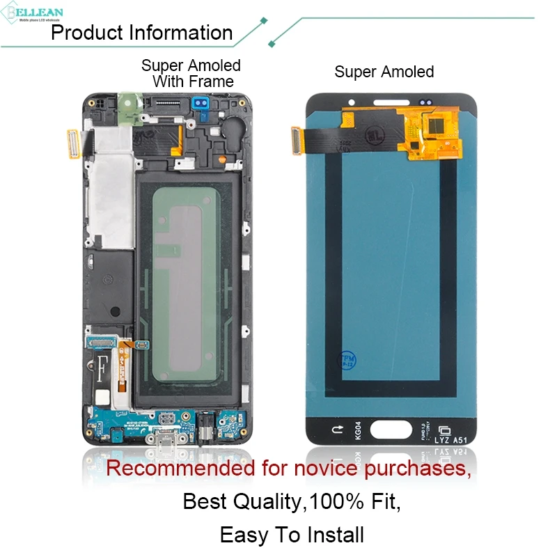 Catteny скидка Super Amoled для samsung Galaxy A5 ЖК A510 Дисплей кодирующий преобразователь сенсорного экрана в сборе A510F ЖК-дисплей с рамой