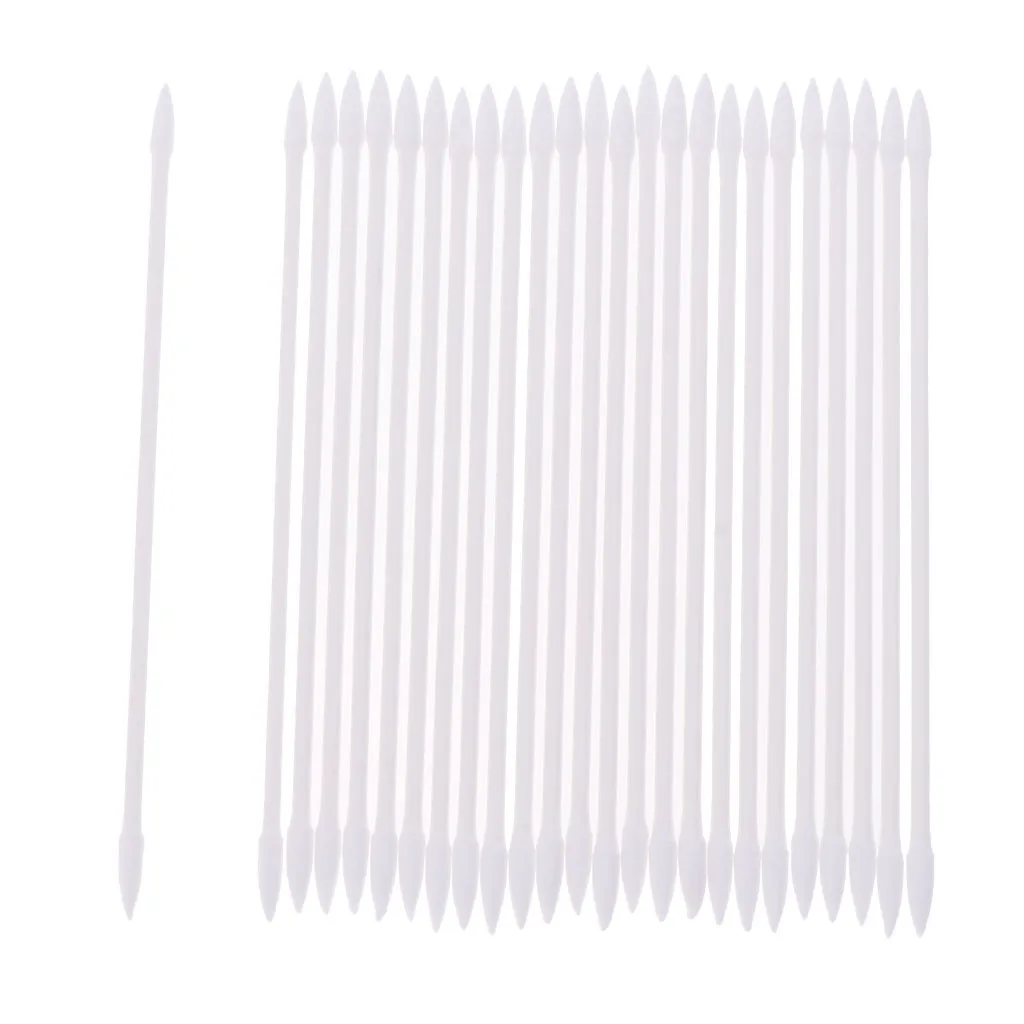Bastoncillos de algod&oacute;n de 3 pulgadas, bastoncillos de algod&oacute;n de doble punta con palos de pl&aacute;stico, paquete de 24 unidades-2
