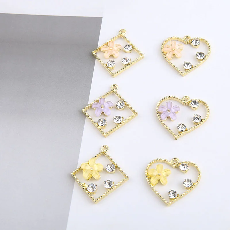 4 шт. корейские серьги из пенькового кружева с кристаллами в виде цветка женские