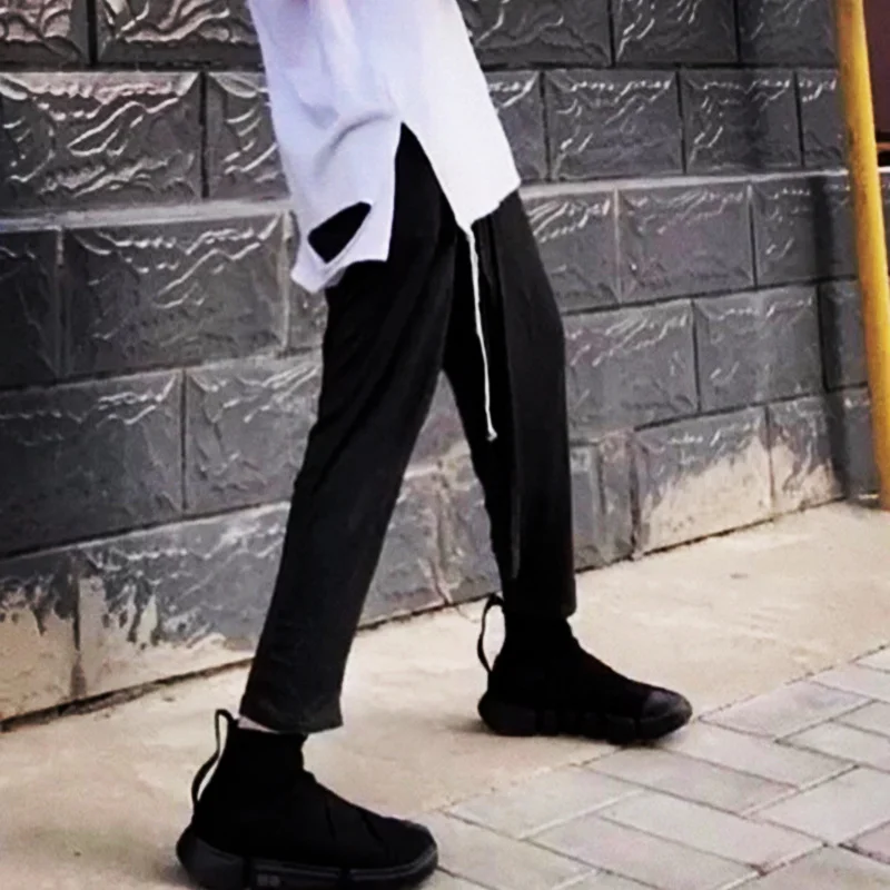 Летние тонкие свободные брюки в стиле хип хоп для мужчин и женщин Длинные