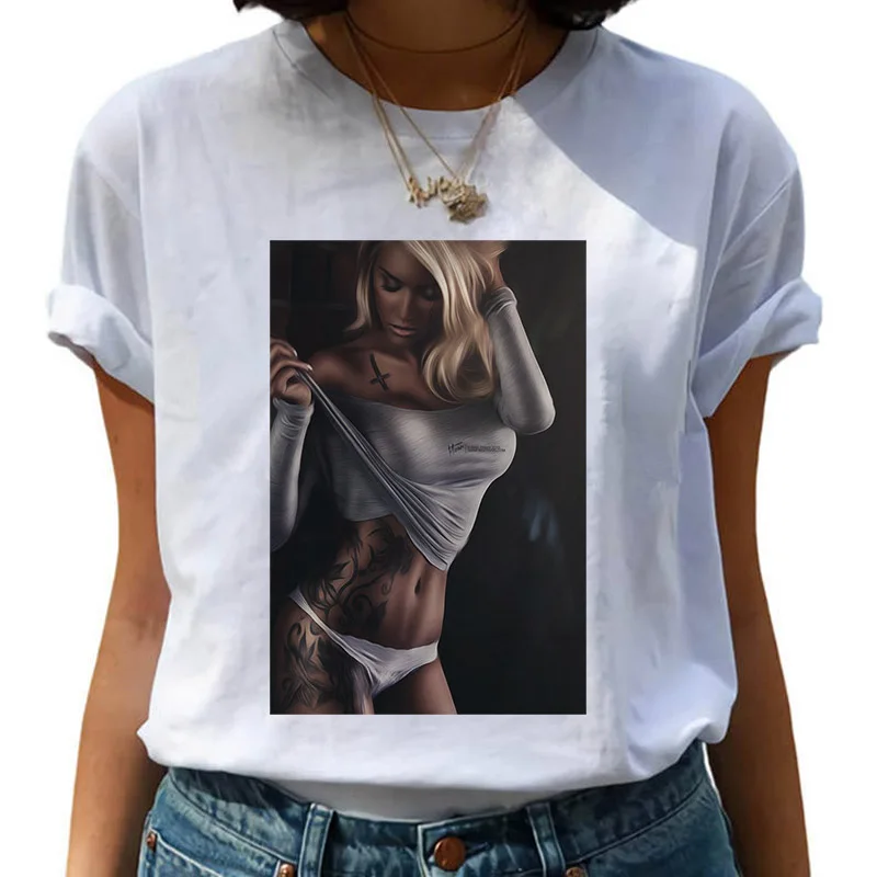

Ladies Harajuku Graphics T Shirts Round Neck Summer Short Sleeve Tee Shirt T-shirt for Women 2021 Fun Retro Top Tshirt