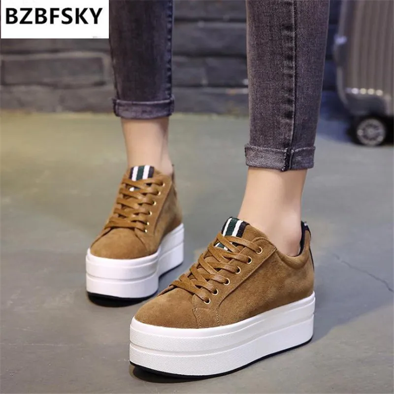 Женские повседневные туфли BZBFSKY на высоком каблуке Весенняя модная женская обувь