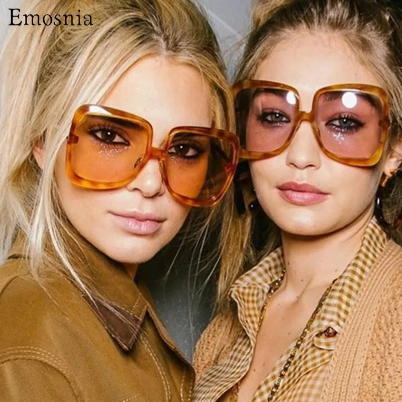 Солнцезащитные очки Emosnia в винтажном стиле для мужчин и женщин темные оверсайз с