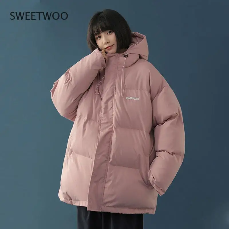 Women's Winter Down Jacket 2022 Harajuku Oversize Puffer Parkas  Korean Quilted Coats for Women Za Jackets Female 2021