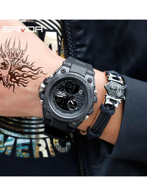 Часы мужские спортивные Sanda кварцевые | Наручные часы