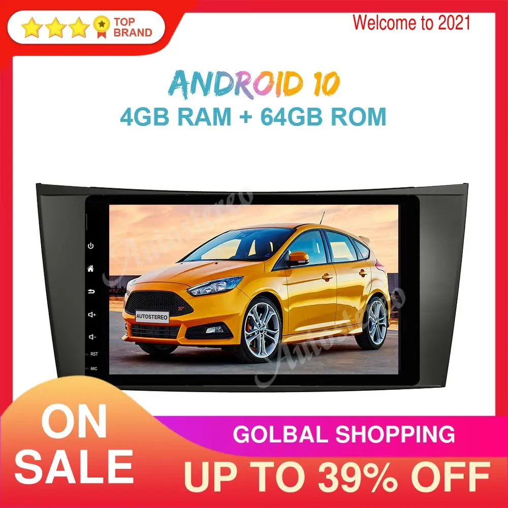 

DSP Android 10 автомобильный без DVD-плеера GPS-навигация для Benz W211/W219/W463 2002-2009 автомобильное радио головное устройство