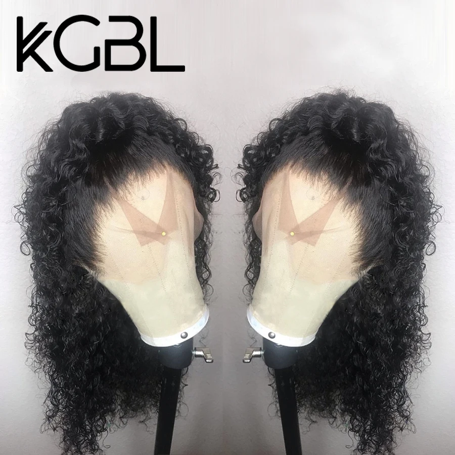 KGBL кудрявые волосы 13*4 среднего соотношения 8 ” 24” кружевные передние