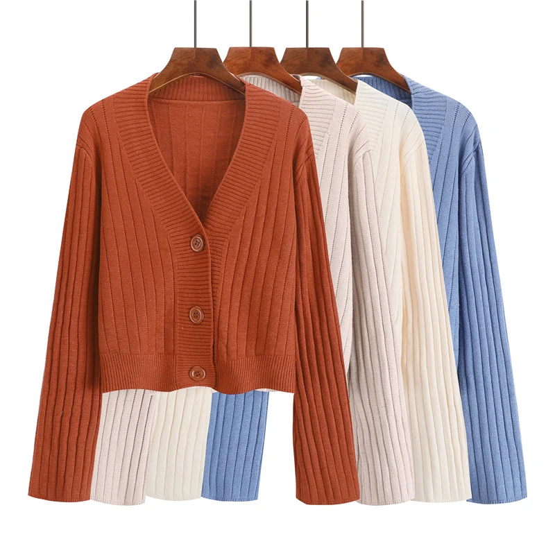 Свитер женский трикотажный однобортный с V образным вырезом 4 цвета| |