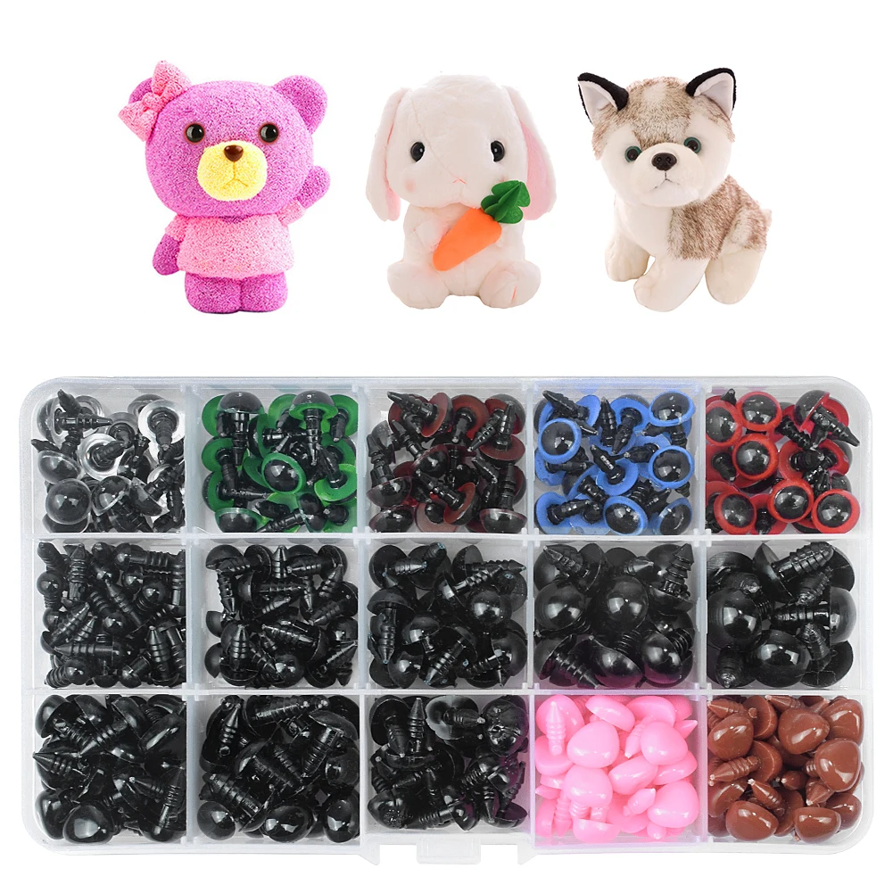 

200-730Pcs 4-18mm DIY Doll Eyes Black Plastic Crafts Safety Eyes for Teddy Bear Soft Toy Animal Doll Amigurumi DIY Accessories