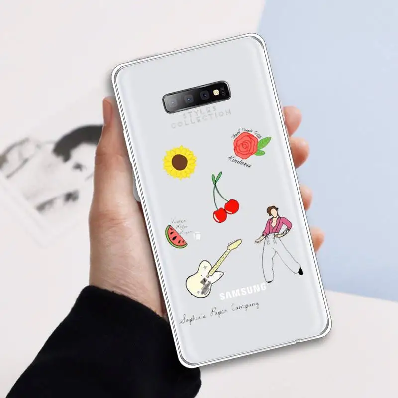 

butterfly Harry styles one direction band Phone Case Transparent For Samsung Galaxy A 71 21s S note 8 9 10 plus 20 ultra