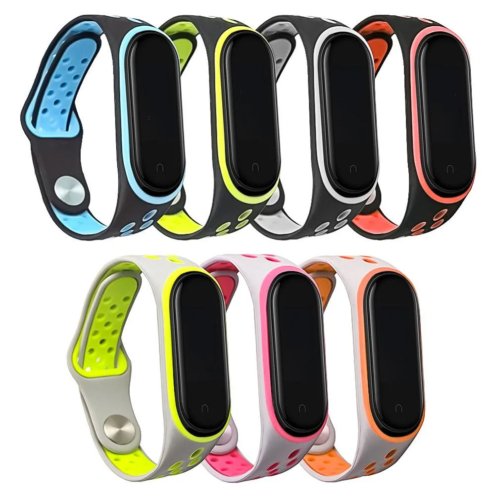 Сменный силиконовый ремешок mi Band 4 мягкий смарт для часов Xiaomi band 3 на