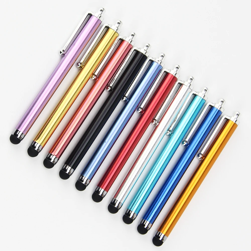 

Многоцветный длинный емкостный экран металлический стилус сенсорная ручка с зажимом для iPhone iPad Mini iPod Touch для других смартфонов планшетов