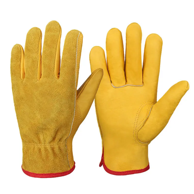 

Welding Gloves Cowhide Full Leather Garden Work Gloves Full Protective Gloves Safety Protective Work Gloves