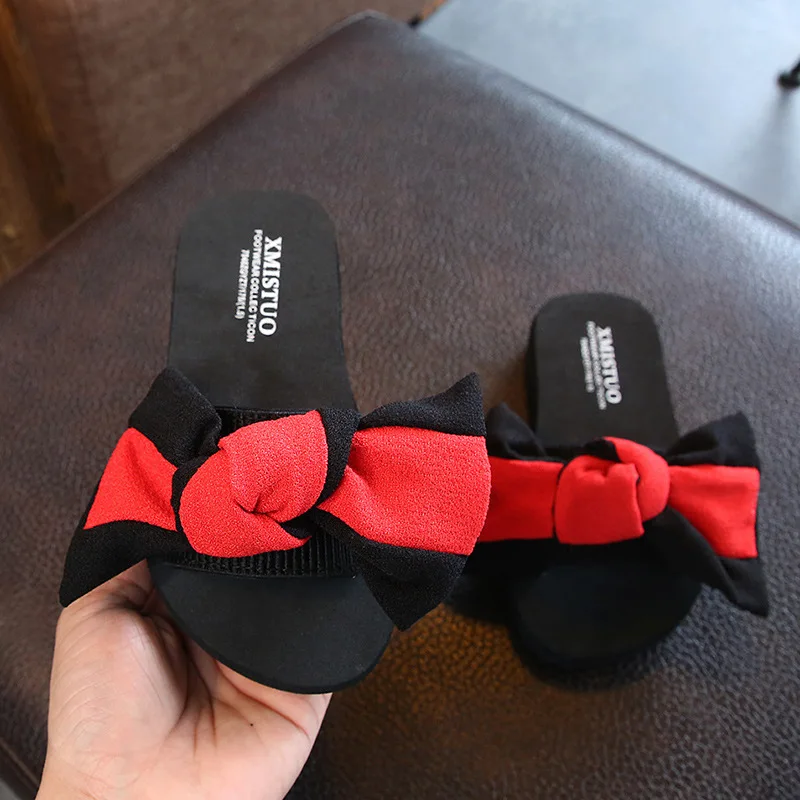 New Summer Semi-high Heeled Single-strap Slipper Flower Butterfly Women's Sandals Drag Thick Bottomed Parent Child Flip-Flop |