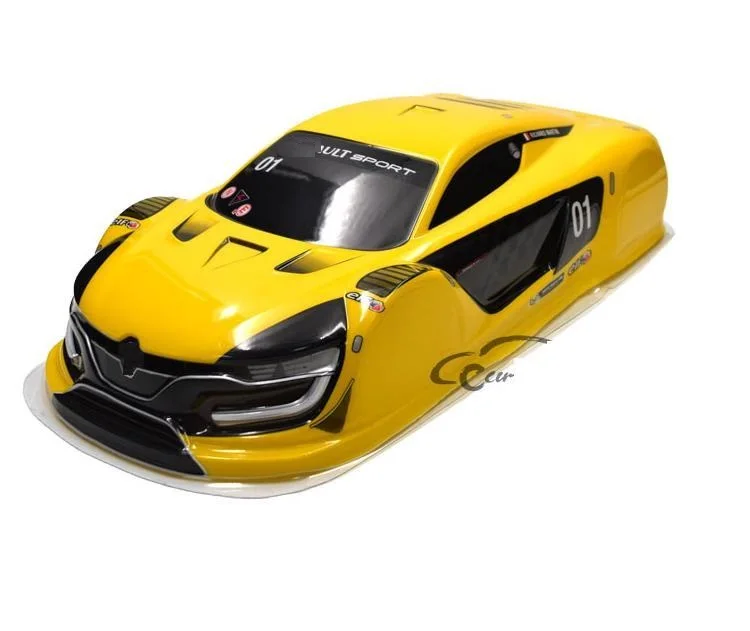 Окрашенный корпус из ПВХ YUKALA 1/10 для гоночного автомобиля R/C 430*190 мм колесное