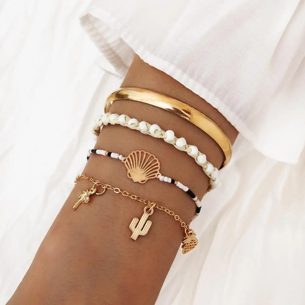 DIEZI ручной работы богемный браслет с изображением ананаса и кокосовой пальмы в