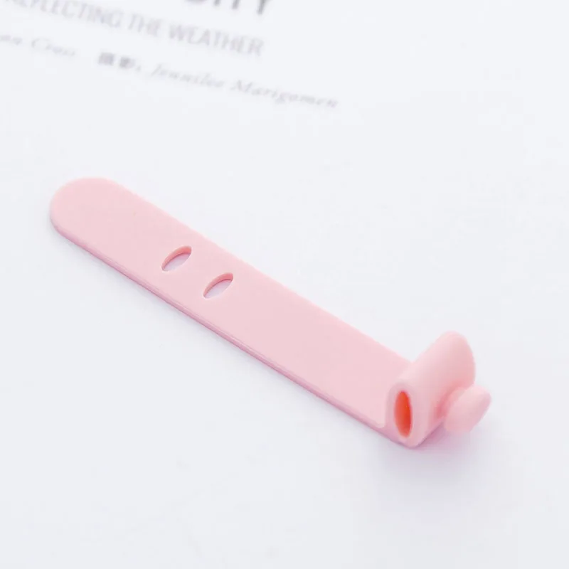 Pink 4 шт. устройство для сматывания кабеля Организатор Галстук Провода фиксированной линии карты подсети фиксатор строки Настольный провод держатель линии передачи данных - Цвет: Pink
