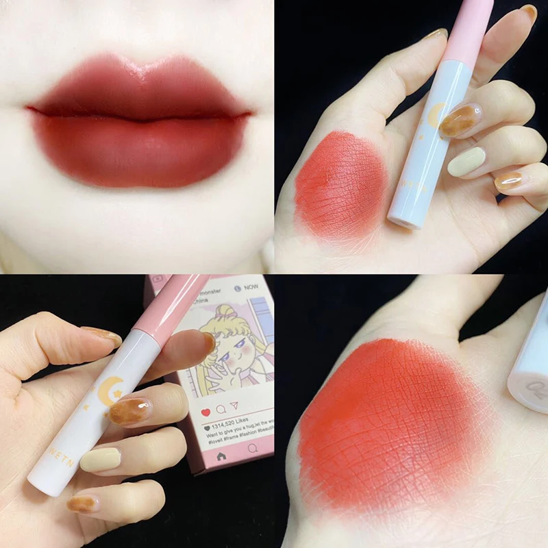 

Sailor Moon 8 Shades Matte Texture Lip Gloss Long-lasting Waterproof Lip Gloss Matte Matte White Lipstick for Girl Student