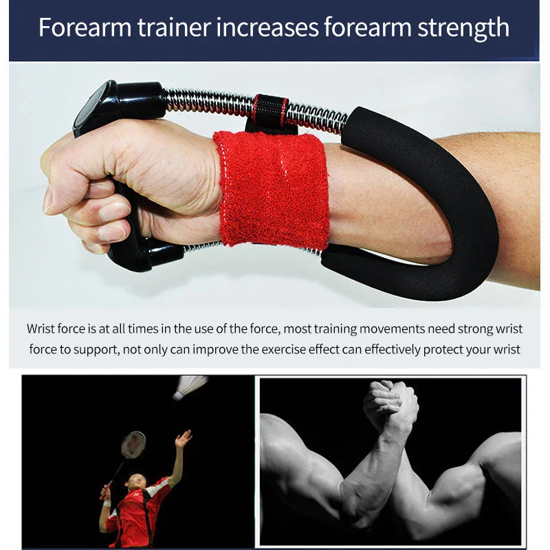 

CAMPSLE 5PC/Set Gym Fitness Adjustable Hand Grip Set Finger Forearm Strength Muscle Recovery Heavy Hand Gripper Exercise Trainer