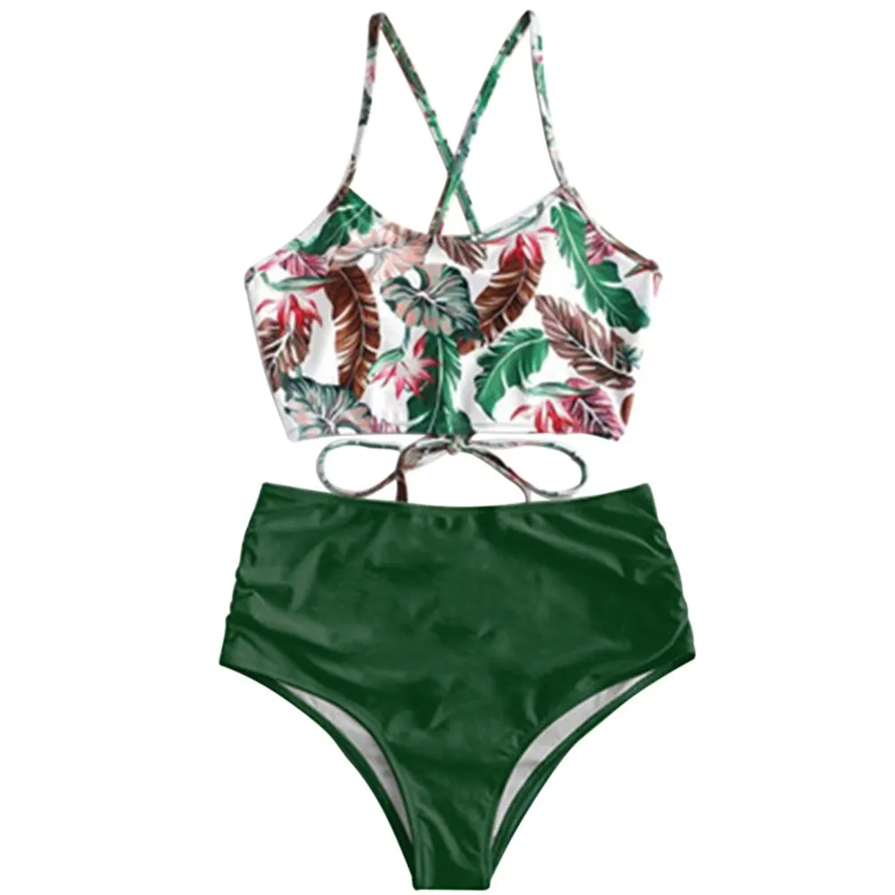 

Sunflower Printed Bikini Set Sexy Swimwear Women 2021 Mujer Push Up Padded Biquini Bathers Bandage Bathing Suit Swimsuit Bikini