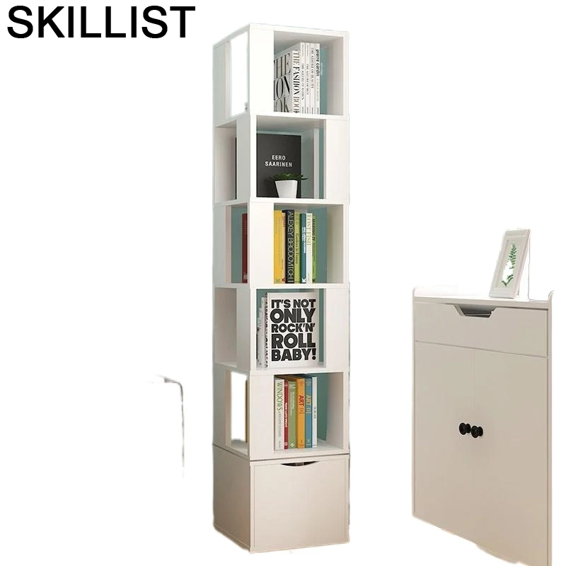 Книжная полка из дерева вращающаяся современная мебель для дома| |