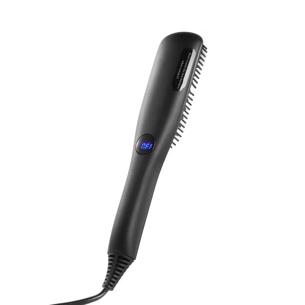 PTC Heating Technology Black 2 IN 1 Ionic Hair Straightener Brush US Plug | Красота и здоровье