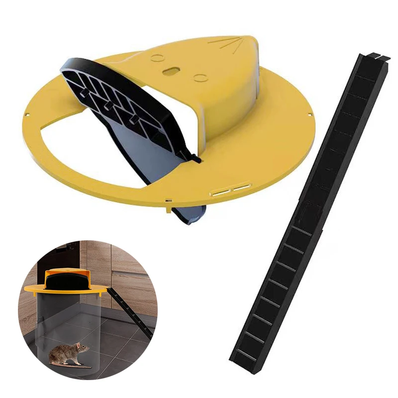 

Раскладная мышь, ловушка для мыши с автоматическим сбросом, пластиковая крышка ведра для улицы, ловушка со съемной крышкой, многоразовая мы...