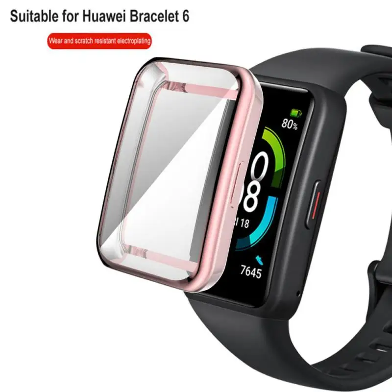 

Full Edge Smartwatch Soft Protective Film Full Cover Protection For -Huawei Honor Band 6 Watch TPU Screen Protector Case