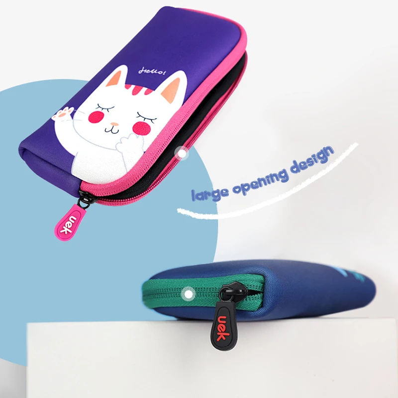 Чехол карандаш UEK на молнии для девочек школьные принадлежности мультяшный чехол