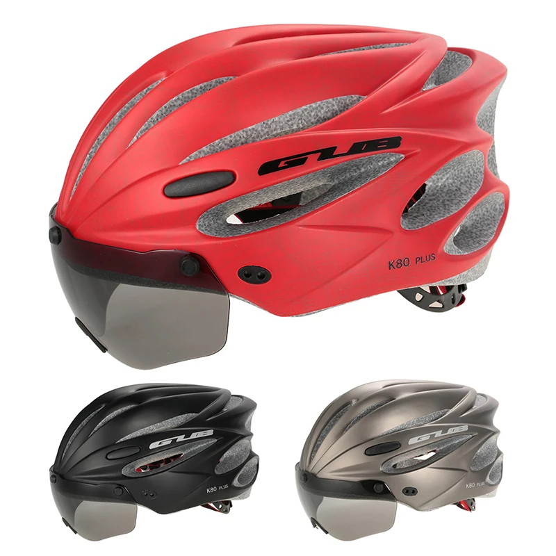 

GUB Bicycle Helmet Bike Cycling Adult Adjustable Unisex Safety Helmet with Visor Len