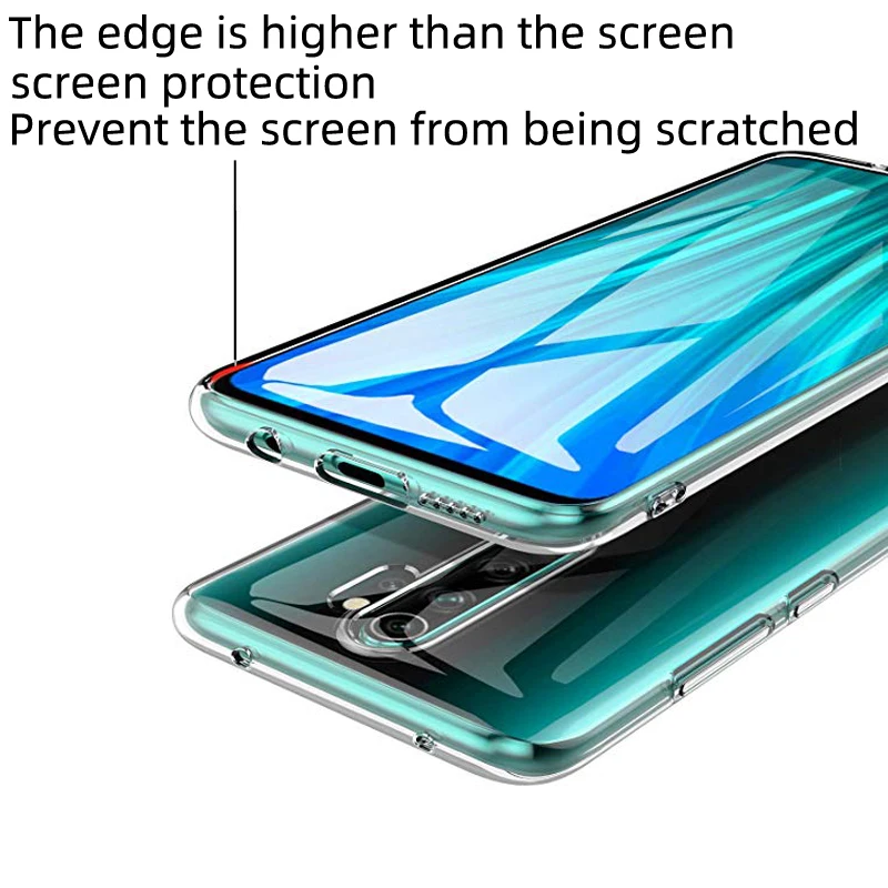 Прозрачный чехол для xiaomi redmi note 8 pro прозрачная Мягкая силиконовая задняя крышка