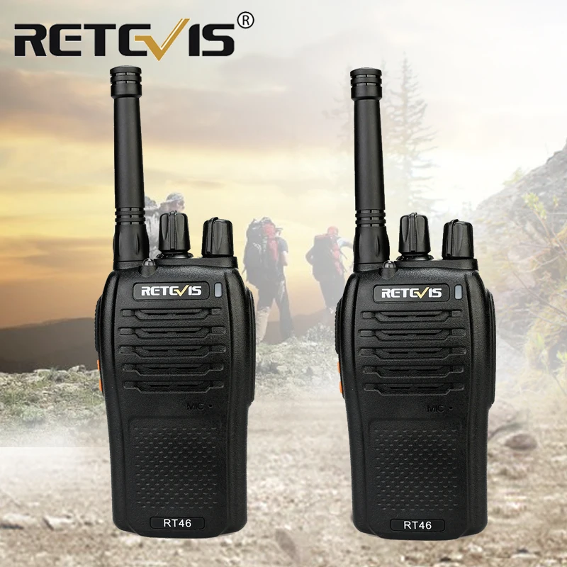 Пара RETEVIS RT46 Walkie Talkie PMR радио PMR446/FRS Портативное двухстороннее радио VOX Micro-usb зарядка Li-Ion(или AA) батарея