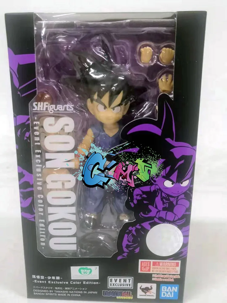 CMT Bandai Dragon Ball Z DBZ SHF Son Goku Boys Золотой Морозильный сон Гохан события эксклюзивный цвет издание аниме ПВХ игрушки - Цвет: Son Goku Boys
