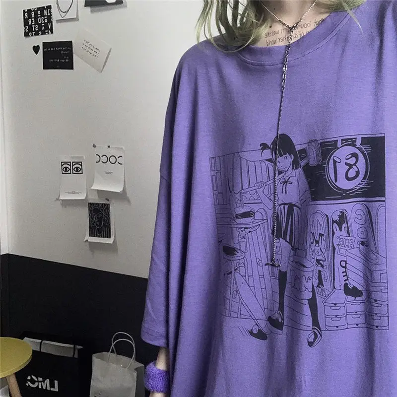 

Summer new Harajuku BF style printed short sleeve T-shirt for female students