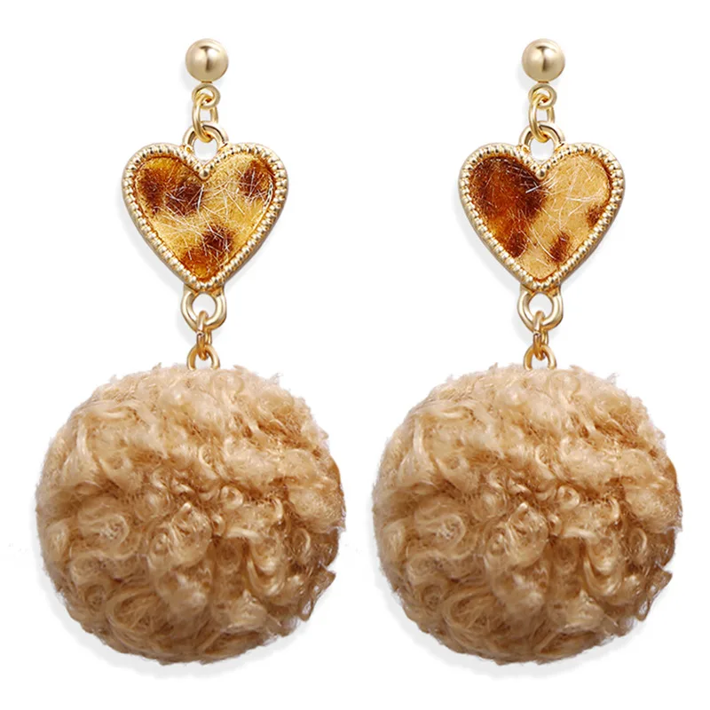 Серьги IF ME бархатные леопардовые женские Винтажные висячие украшения