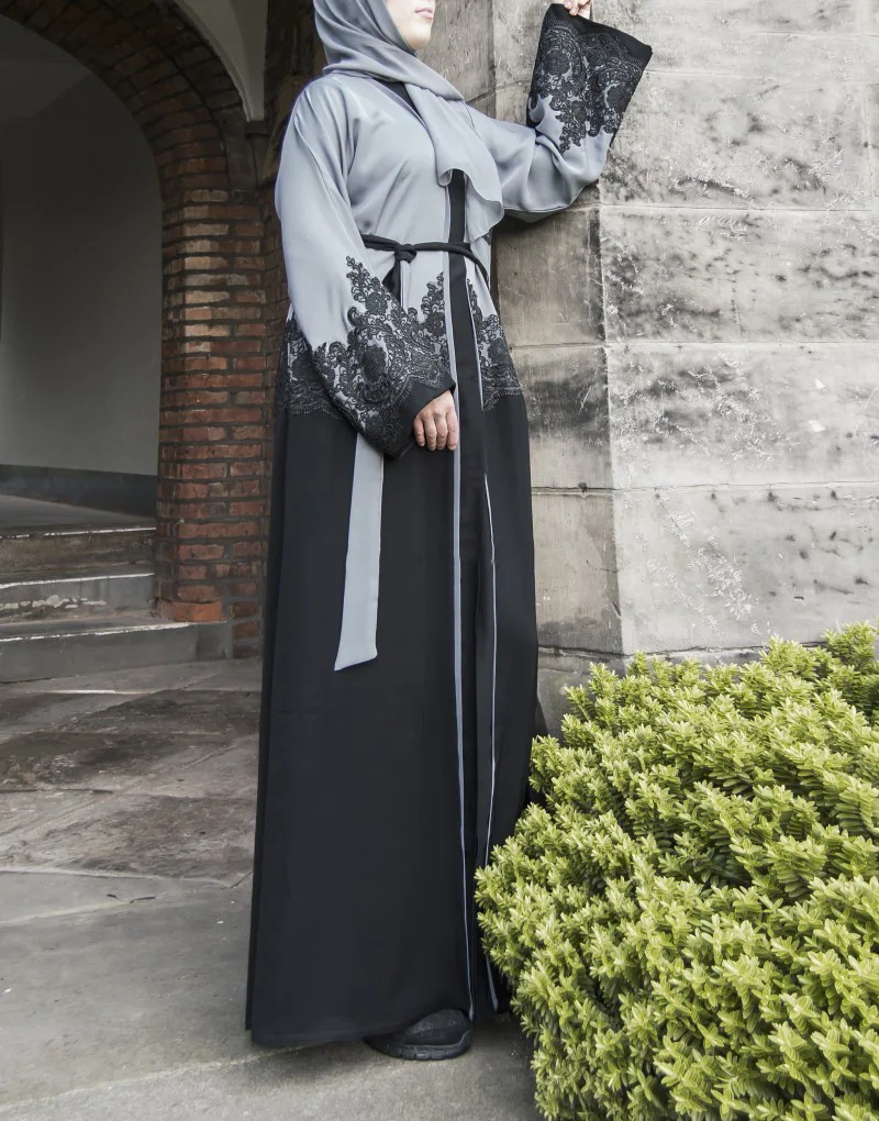 Мусульманский абайя женский кружевной кардиган кафтан Jubah Дубай Ближний Восток