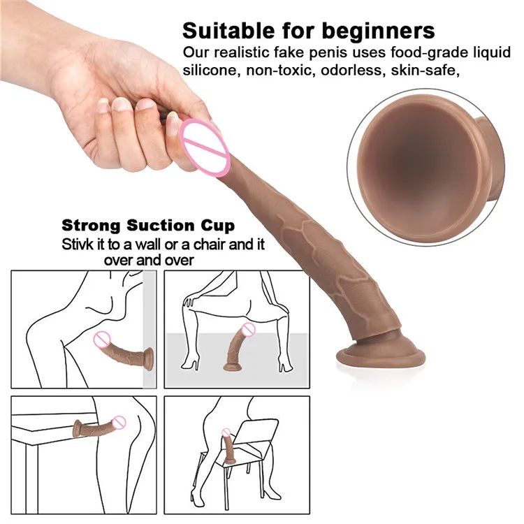 Силиконовый реалистичный фаллоимитатор GaGu для женщин стимуляция точки G