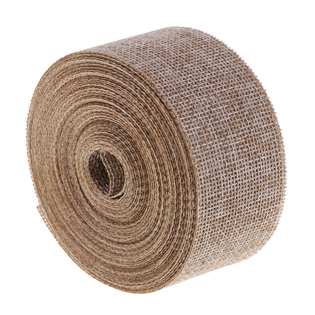 

1.6'' Burlap Fabric Ribbon 10YD for Crafts Gift Wrap Decor Christmas Tree Chairs