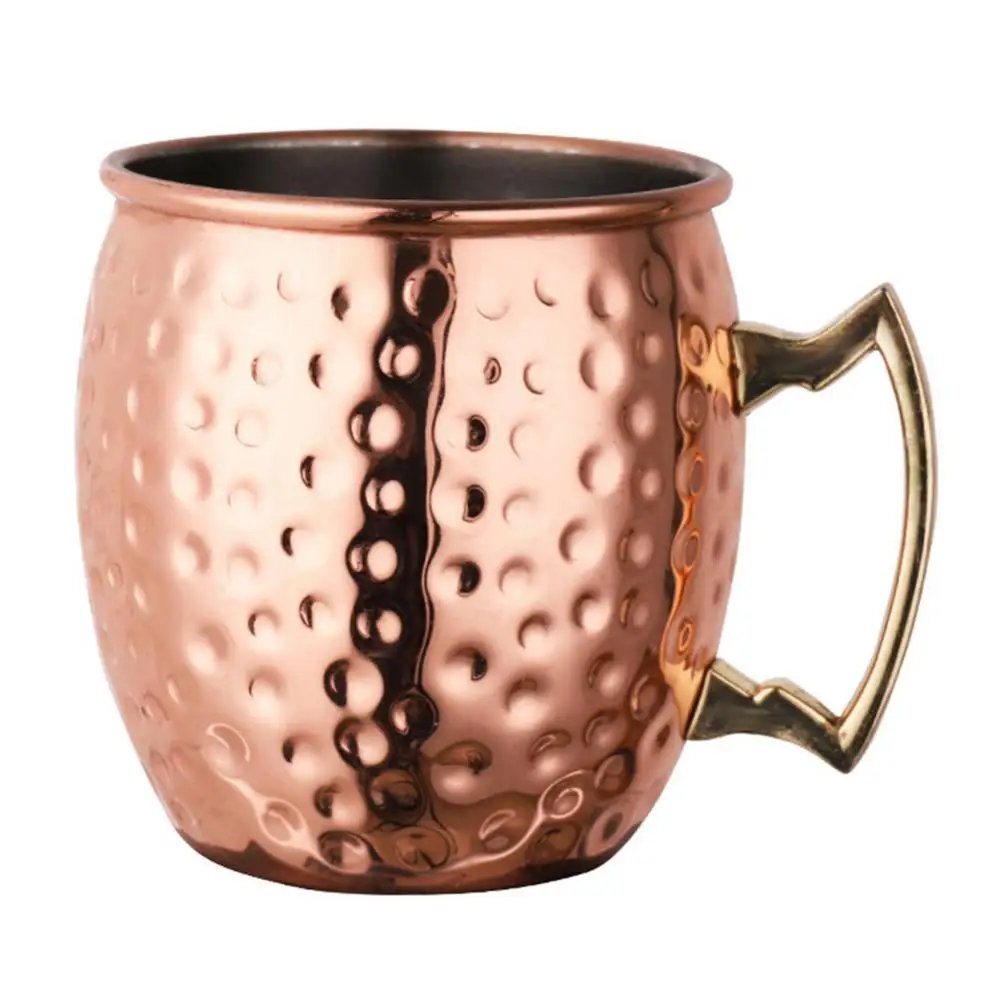 

40%HOT530 ml stainless steel hammered Moscow mule mug water coffee milk glass beverage utensils beer wine coffee cup bar tools