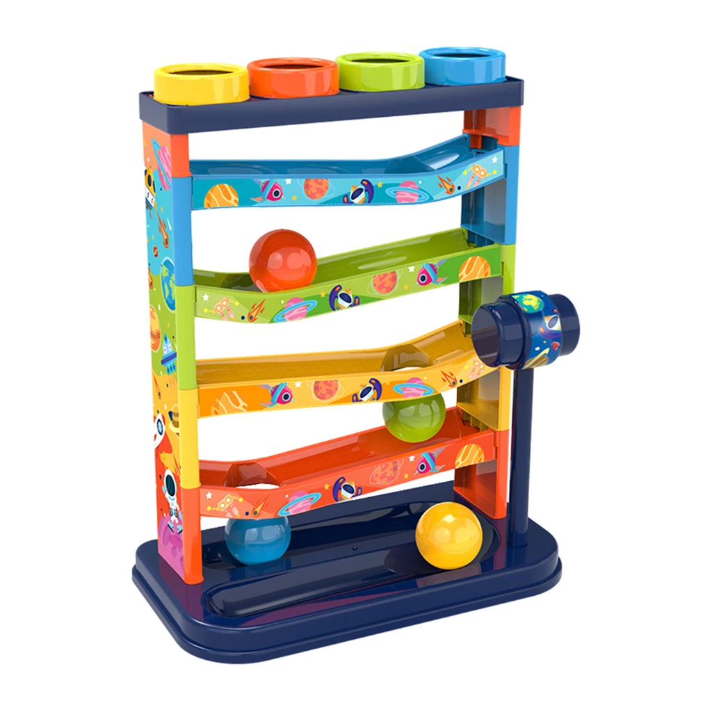 

5 Layer Ball Drop Roll & 4 Balls Children Baby Development Educational Toys